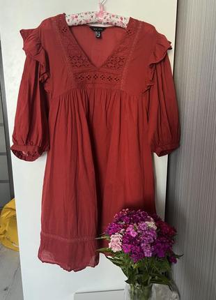 Сукня плаття вільного крою з обʼємними рукавами10 фото