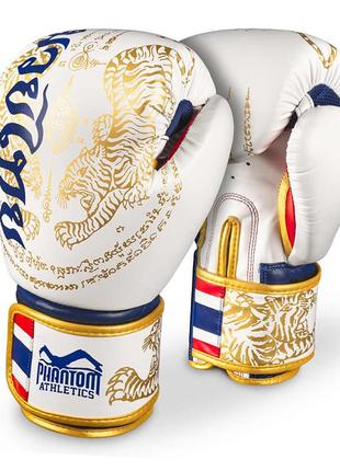 Боксерские перчатки muay thai phbg2590 10oz бело-золотой (37621037)