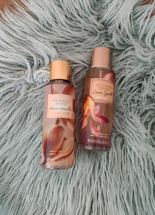 Парфюмированные спреи victoria's secret love spell и bare vanilla