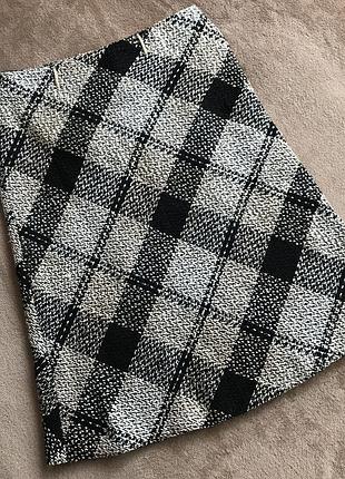 Твидовая юбка в клетку