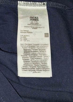 Фирменная футболка синего цвета jack&jones made in bangladesh, молниеносная отправка 🚀⚡9 фото