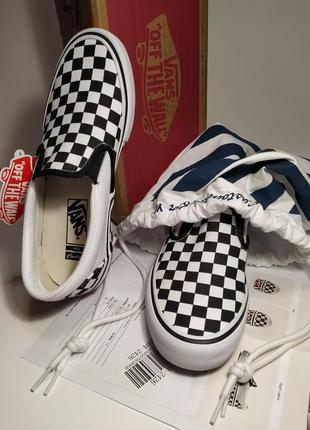 Vans old school/вансы/слипоны/кеды/original/кожа/в клетку/шашечка/гранж/для скейта7 фото