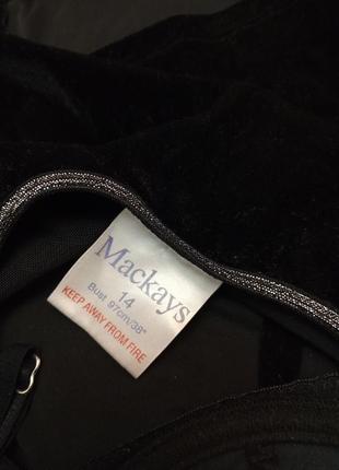 Чорний оксамитовий топ блуза mackays5 фото