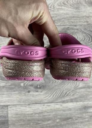 Crocs шлёпанцы сандали c10 27 размер детские розовые оригинал5 фото