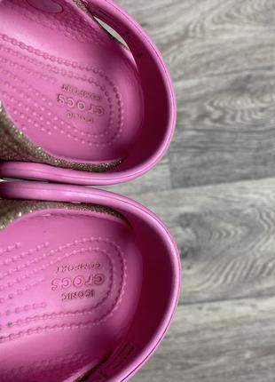 Crocs шлёпанцы сандали c10 27 размер детские розовые оригинал3 фото