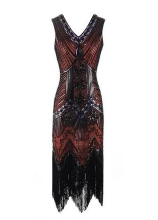 Сукня вечірня  плаття з бахромою паєтками  в стилі гетсбі,20х3 фото