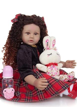Кукла реборн девочка анна винил-силиконовая keiumi 60 см (м14920127)1 фото