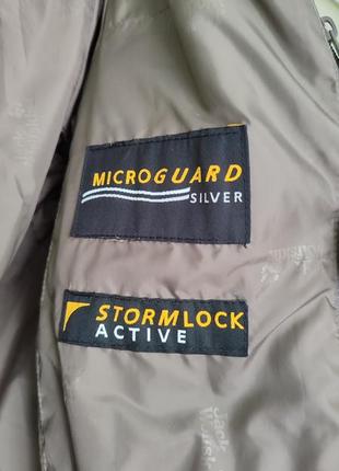 Стильная зимняя женская куртка jack wolfskin stormlock active microguard silver puffer women jacket4 фото