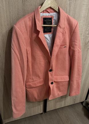 Пиджак мужской/унисекс коралловый pull &amp; bear