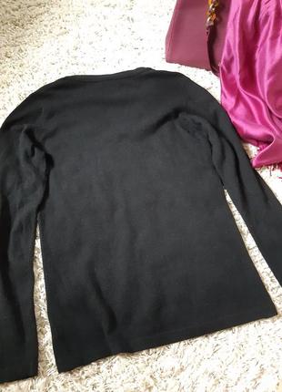 Базовый черный свитер/джемпер/реглан с v- образным вырезом, tcm,p 40-424 фото