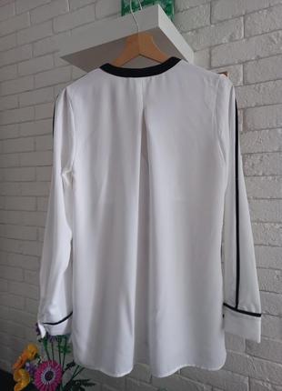 Стильная белая брендовая блузка2 фото