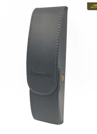 Футляр для медицинских очков "acropolis" львов, украина 50/48 ( натуральная кожа ) - темно синий