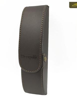 Футляр для медицинских очков "acropolis" львов, украина 50/48 ( натуральная кожа ) - коричневый