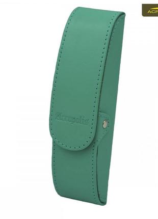 Футляр для медицинских очков "acropolis" львов, украина 50/48 ( натуральная кожа ) - зеленый
