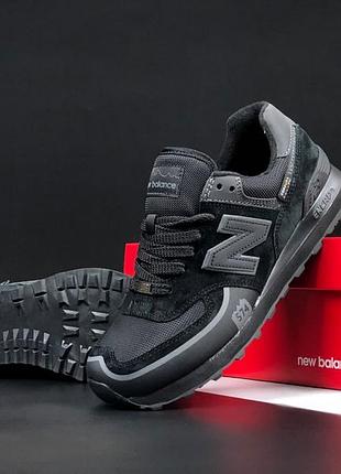 Чоловічі кросівки new balance 574 cordura black нью беланс чорного кольору