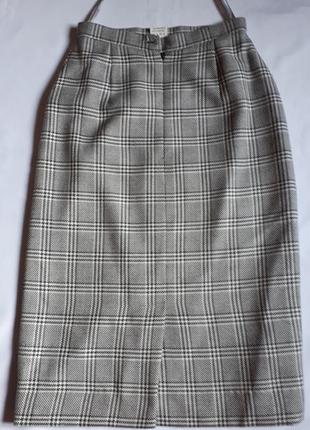 Стильная  шерстяная юбка-миди с карманами высокой посадкой windsmoor (размер 36)2 фото