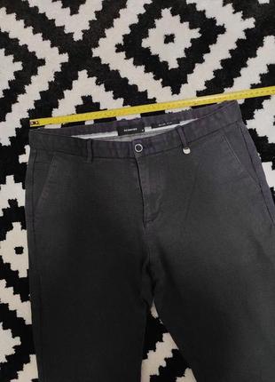 Брюки брюки мужские серые прямые зауженные повседневные reserved slim fit, размер m (w32)8 фото
