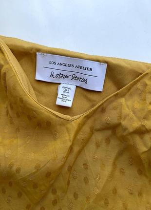 Стильна сукня жовта плаття максі & other stories р.40 в горох8 фото