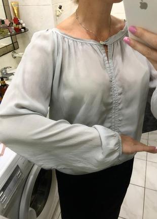 Шелковая блуза длинный рукав , италия3 фото