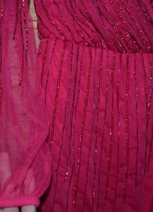 Новое нереальное платье lipsy london! бисер, паетки, камни, код 01282 фото