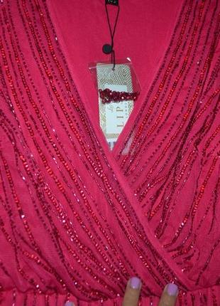Новое нереальное платье lipsy london! бисер, паетки, камни, код 01284 фото