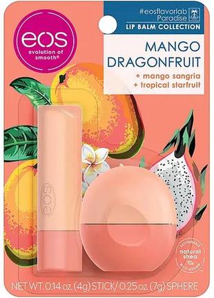 Набор бальзамов для губ eos mango dragonfruit