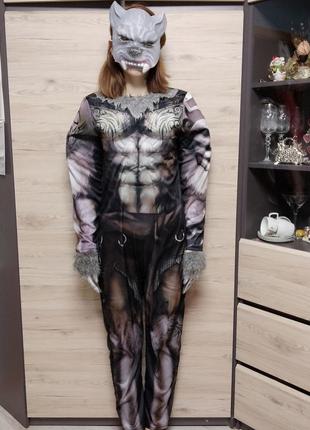 Підлітковий костюм перевертень, дракула, скелет з м'язами на 13-14 років на хелловін4 фото