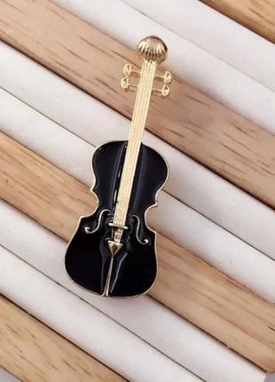 Модная и милая эмалированная брошь скрипка в виде скрипки виолончель брошка для музыкантов2 фото