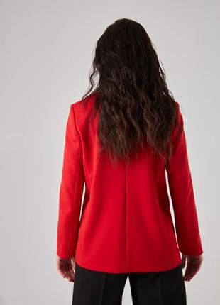 Женский красный пиджак оверсайз oversize, размер3 фото