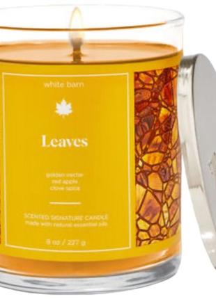 Свеча bath & body works leaves scented candle