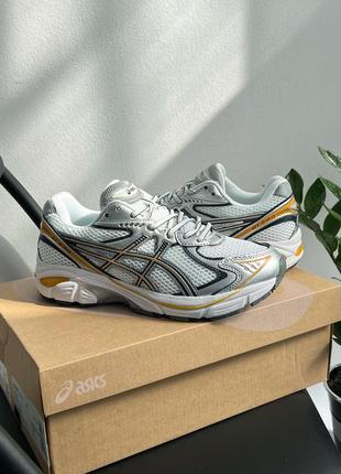 Кроссовки asics 1968-2160 white silver yellow