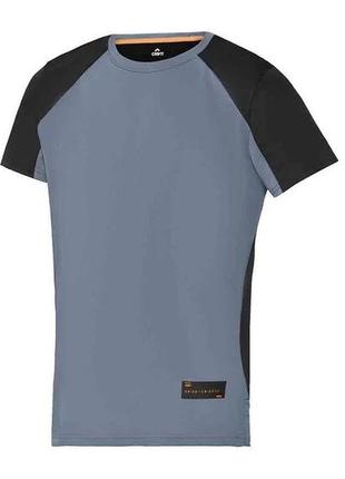 Чоловіча спортивна футболка crivit, розмір l, колір сірий/чорний