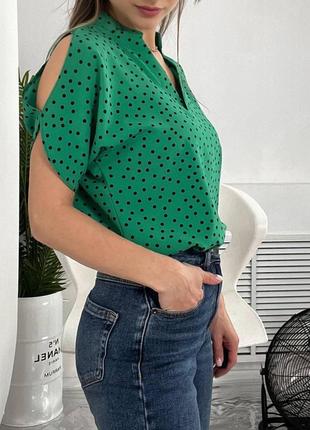 Стильная блуза в горошек💞
все размеры в наличии ❗10 фото