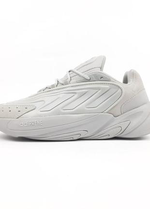 Adidas ozelia серые кроссовки мужские адидас весенние осенние демисезонные демисезон топ качество низкие замшевые замша