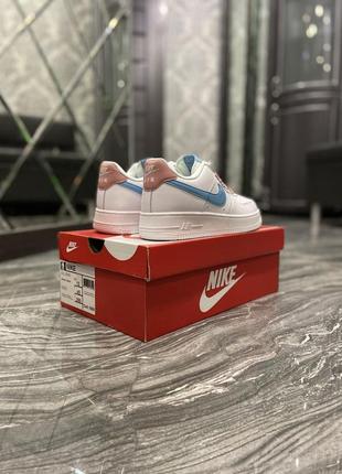 Nike air force 1 low white blue2 фото