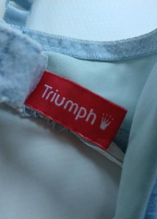 Бюстгальтер triumph с рюшами голубой с пелериной пуш ап триумф6 фото