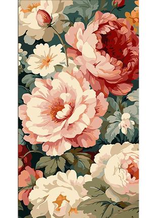 Картина за номерами ніжні півонії 50х25см, стратег, ww164