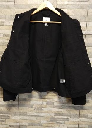 Черная джинсовая куртка h&amp;m джинсовка классическая4 фото