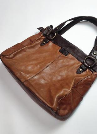 Кожаная сумка в винтажном стиле3 фото