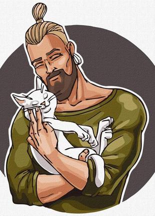 Картина по номерам "объятия" 30х30см, в термопакете, идейка, кно8354