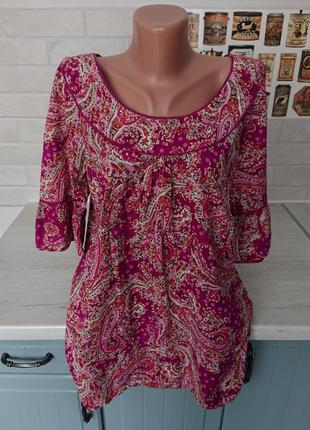 Красивая блуза котон большой размер батал 50/52 блузка футболка