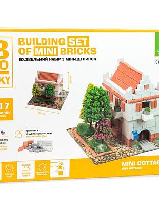 Конструктор будівельний з міні-цеглинок blocky міні-котедж, стратег, 31002s
