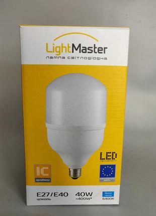 Лампа светодиодная lightmaster lb-575 e27/e40 40 вт матовая 6400 k