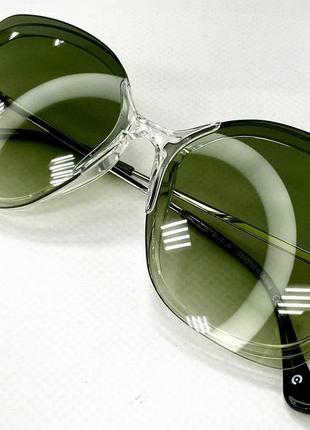 Сонцезахисні окуляри жіночі квадратні з прозорою оправою та легким градієнтним тонуванням тонкі дужки4 фото