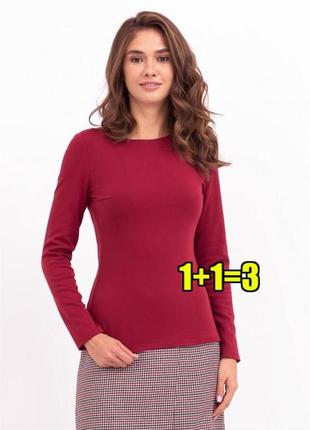 🤩1+1=3 шикарный вязаный свитер лонгслив цвета вина primark, размер 52 - 54