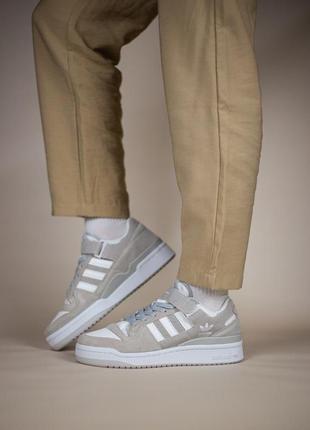 Adidas forum 84 low gray white3 фото