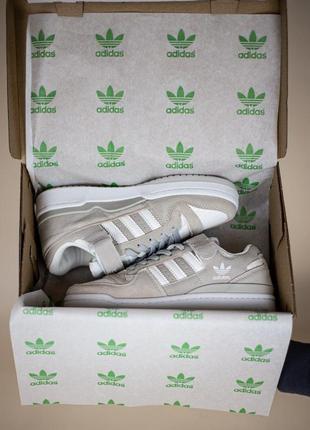 Adidas forum 84 low gray white1 фото