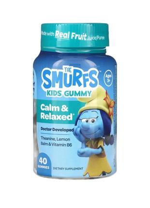 The smurfs the smurfs, kids gummy, calm & relaxed, smurf berry, ages 3+, 40 шт