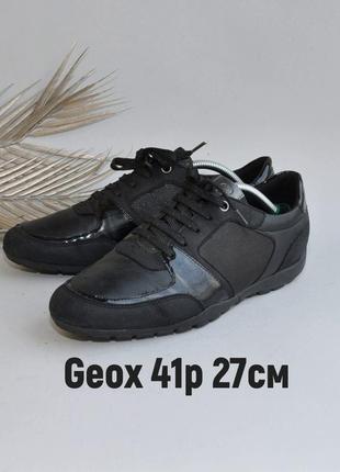 Кожаные кроссовки geox9 фото