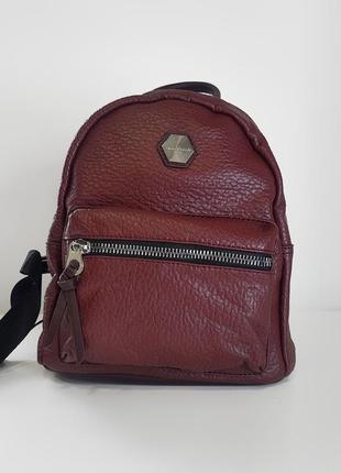 Мягкий рюкзак david jones cm5357  бордовый варенка городской прогулочный небольшой1 фото